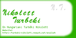 nikolett turbeki business card